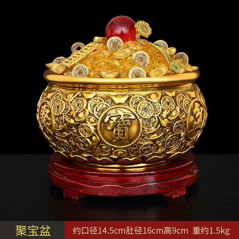 纳福系列 · 纯铜聚宝盆摆件